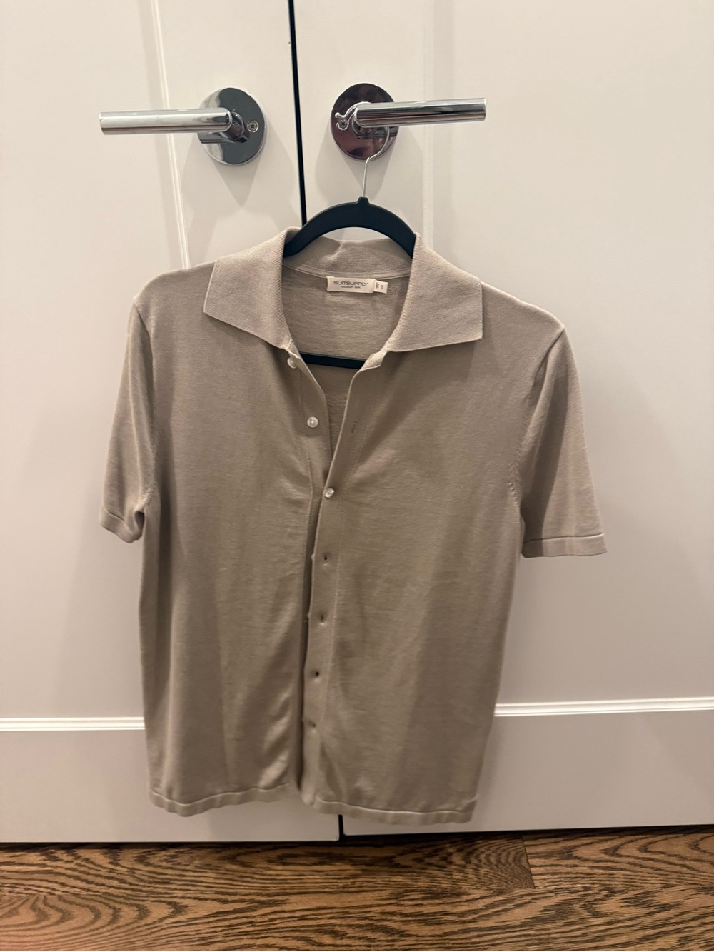 Suit supply cotton Blend Polo Shirt in Taupe